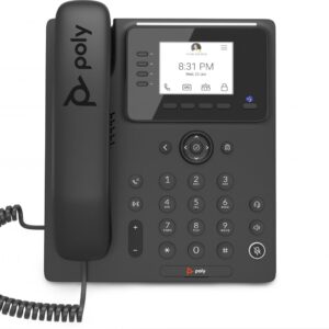 HP Poly CCX 350 Business Media Phone for Microsoft Teams and PoE-enabled téléphone fixe Noir LCD