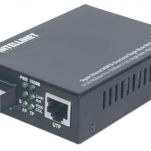 Intellinet 545068 convertisseur de support réseau 1000 Mbit/s Monomode Noir