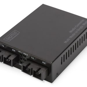 Digitus DN-82124 convertisseur de support réseau 1000 Mbit/s 1310 nm Monomode, Multimode Noir