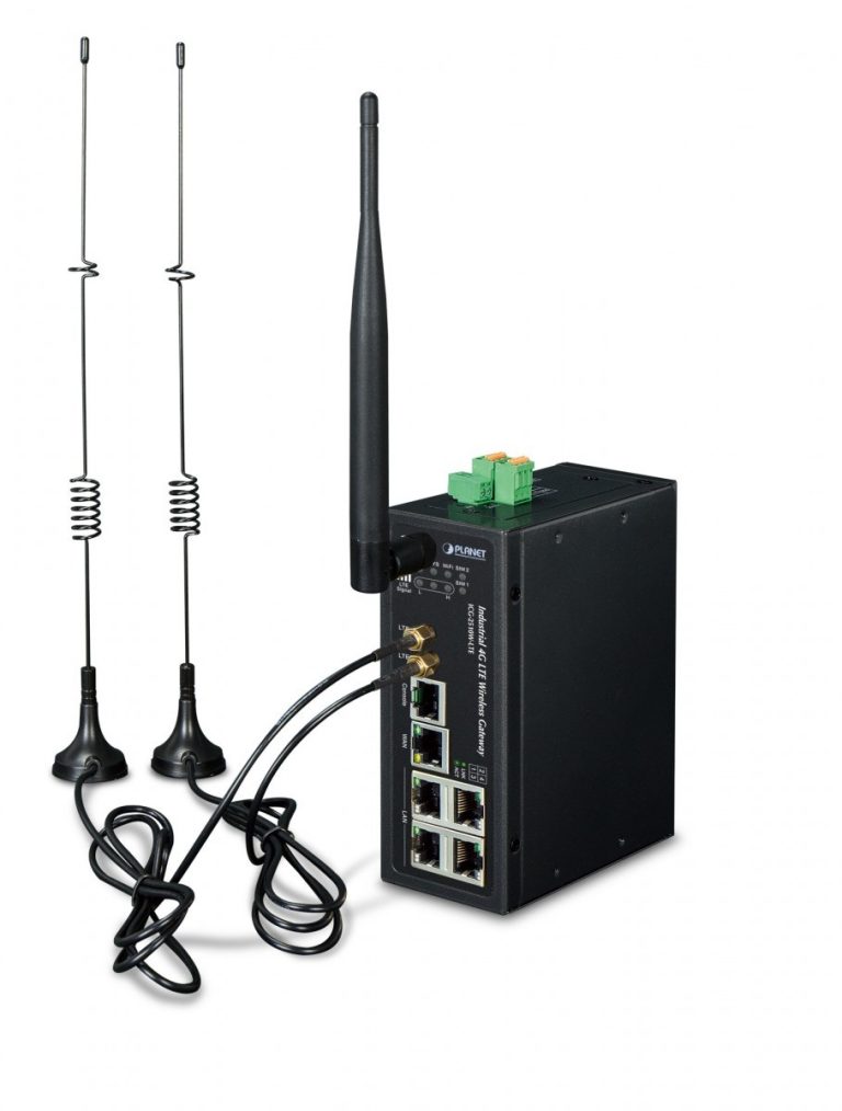 Planet ICG-2510W-LTE-EU Routeur Cellulaire Industriel 4G LTE Noir DIN-Rail IP30