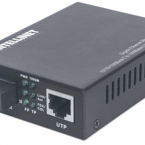 Intellinet 507349 convertisseur de support réseau 1000 Mbit/s 1310 nm Monomode Noir