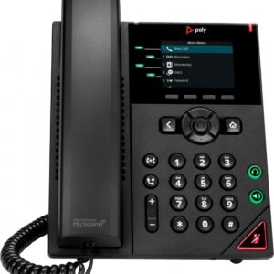 HP Poly VVX 250 4-Line IP Phone and PoE-enabled téléphone fixe Noir LCD