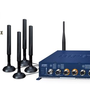 PLANET Industrial/Vehicle 5G NR Cellular Wireless Gateway with M12 PoE+ entrée et régulateur 1000 Mbit/s