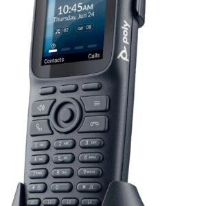 HP Poly Rove 20 Single Cell DECT 1880-1900 MHz B1 Base Station and 20 Phone Handset Kit téléphone fixe Noir TFT