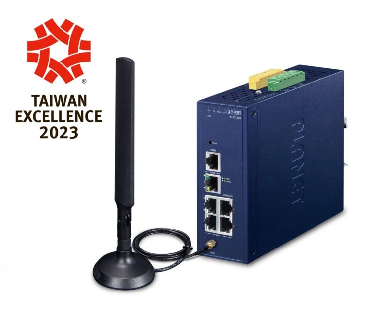 PLANET Industrial 5-Port GE LoRaWAN Gateway LCG-300-EU entrée et régulateur