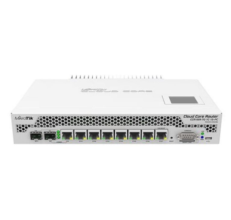 Mikrotik CCR1009-7G-1C-1S+PC Routeur connecté Gigabit Ethernet Blanc