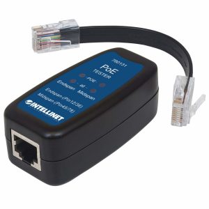 Intellinet 780131 testeur de câble réseau Testeur PoE Noir, Bleu