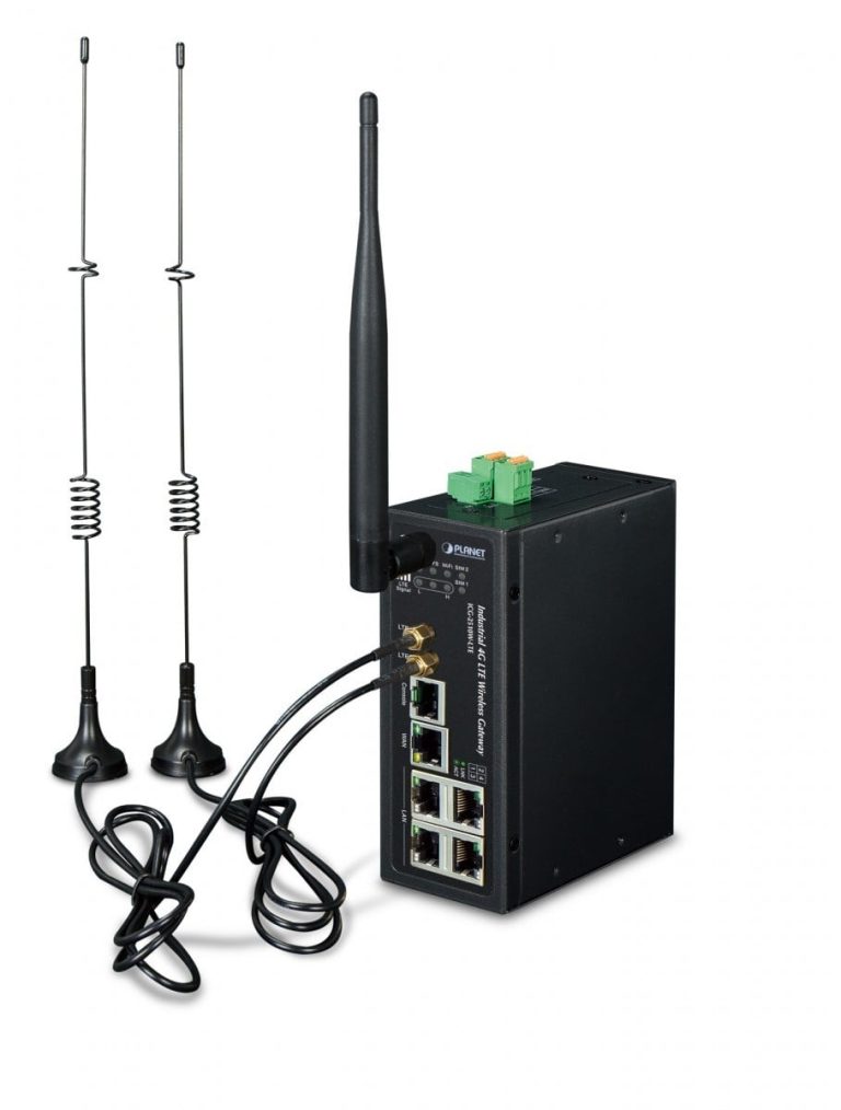 Antenne cellulaire industrielle 4G LTE Planet ICG-2510W-LTE-US noire