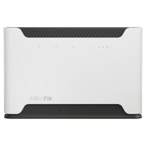 Mikrotik Chateau LTE18 routeur sans fil Gigabit Ethernet Bi-bande (2,4 GHz / 5 GHz) 4G Noir, Blanc