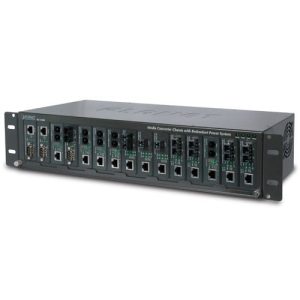 PLANET MC-1500R48 convertisseur de support réseau Interne Noir