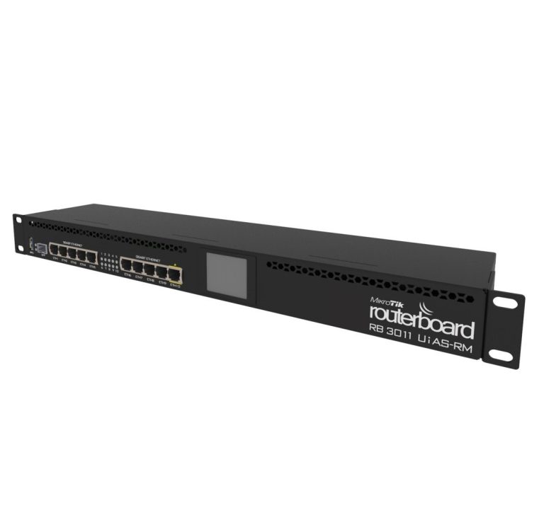 Mikrotik RB3011UIAS-RM Routeur connecté Gigabit Ethernet Noir