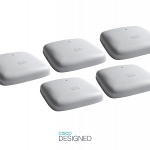 Point d'accès Cisco Business 240AC 802.11ac 4x4 Wave 2 avec 2 ports GbE - Montage au plafond - Pack de 5, protection à vie limitée (5-CBW240AC-E)
