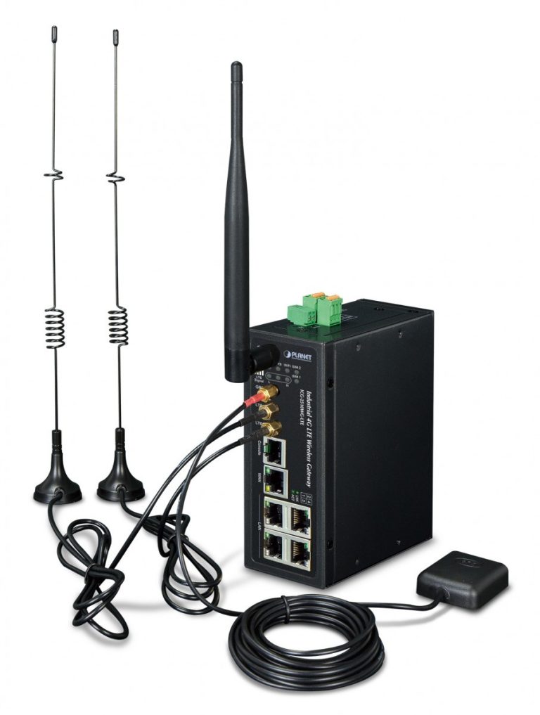 Antenne cellulaire industrielle 4G LTE noire Planet ICG-2510WG-LTE-US