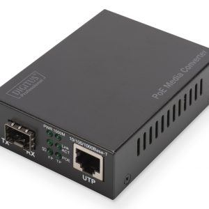 Digitus DN-82140 convertisseur de support réseau 1000 Mbit/s Noir