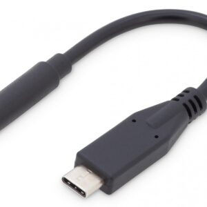 Digitus AK-300321-002-S câble de téléphone portable Noir 0,2 m USB C 3,5mm